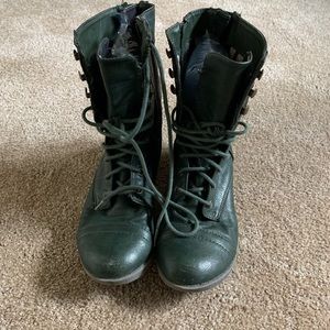 American rag/Green combat boots